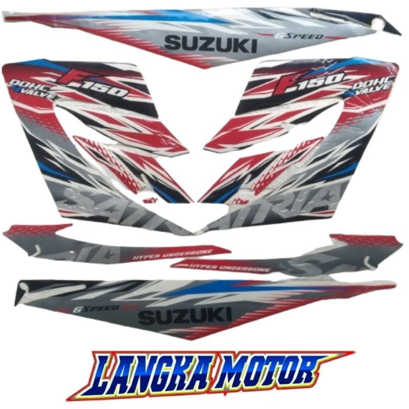 Satria Striping Stiker bodi Suzuki SATRIA FU 150 Merah 2013