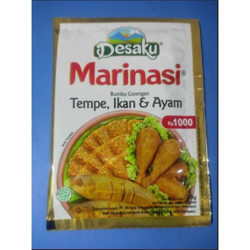 

bumbu desaku marinasi tempe,ikan,ayam goreng