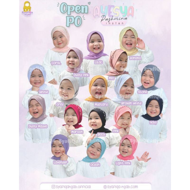 AYESYA - Pastan Anak Pastan Bayi New Born Hijab Aqiqah Hijab Mewah - Pastan Mewah - Hijab Murah - Pa