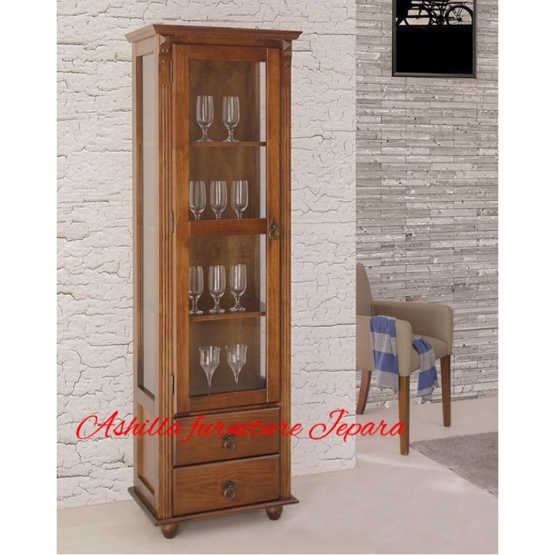 lemari hias kaca.almari hias minimalis.almari kaca.almari jati.