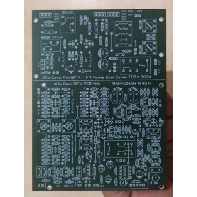 PCB Radio HF SSB 40 M Band BITX PCB MINI 30 Watt (10x13.5 cm) Gambar Paling Kanan