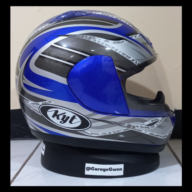 Helm / Helmet KYT 805 x Speed Grafis Blue Size L like new