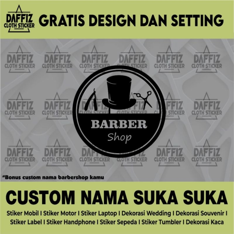 

Stiker Cutting Topi Barbershop | stiker Cutting custom