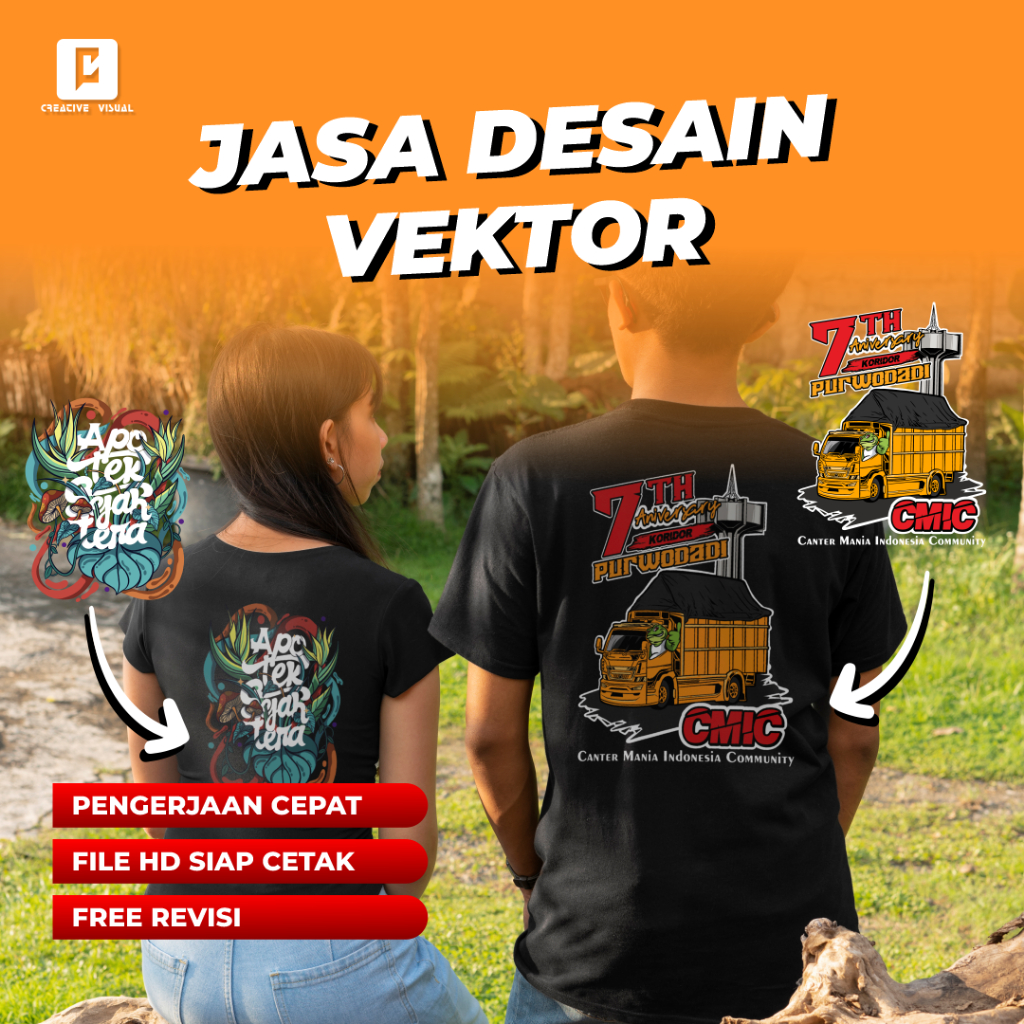 JASA DESAIN ART WORK KAOS, STICKER, JAKET, POSTER