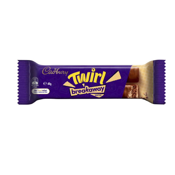 

Cadbury Twirl Breakaway Wafer Chocolate Bar 40g