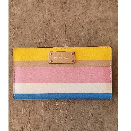 Dompet katespade kate spade ks stacy dune stripe original wallet