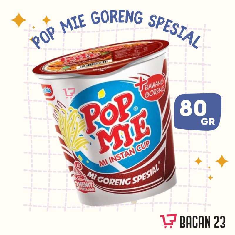 

Pop Mie Rasa Mi Goreng Spesial (80gr) / Mi Instan Cup Indomie