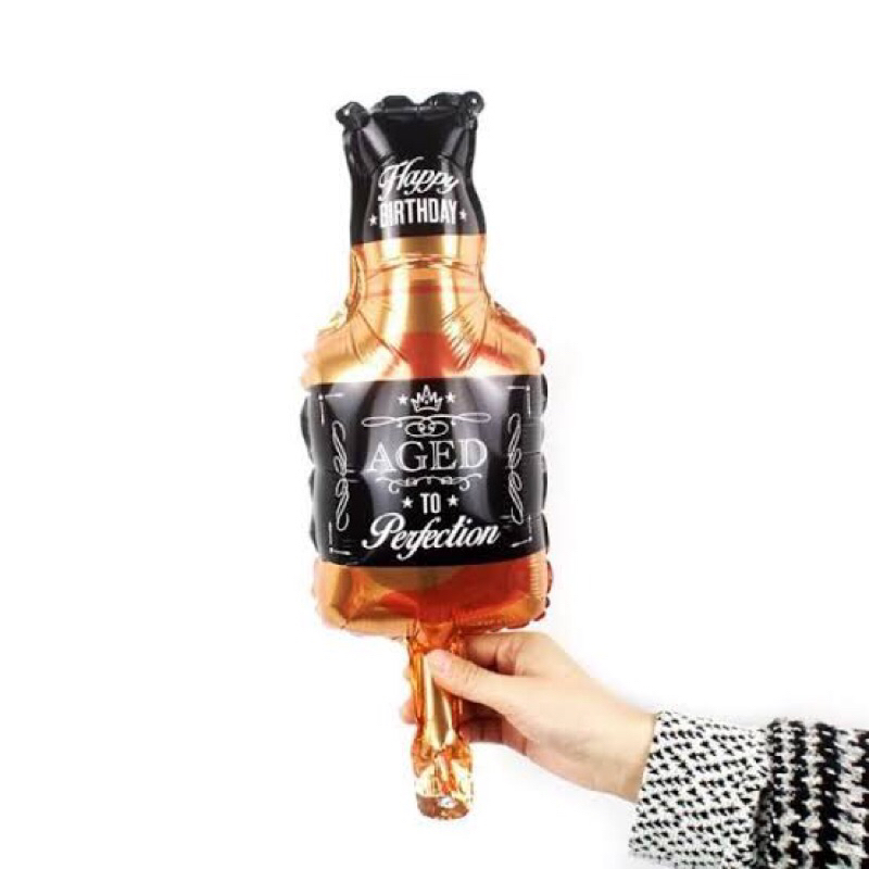 Balon Foil Happy Birthday / Balon Foil HBD BOTOL WHISKEY MINI
