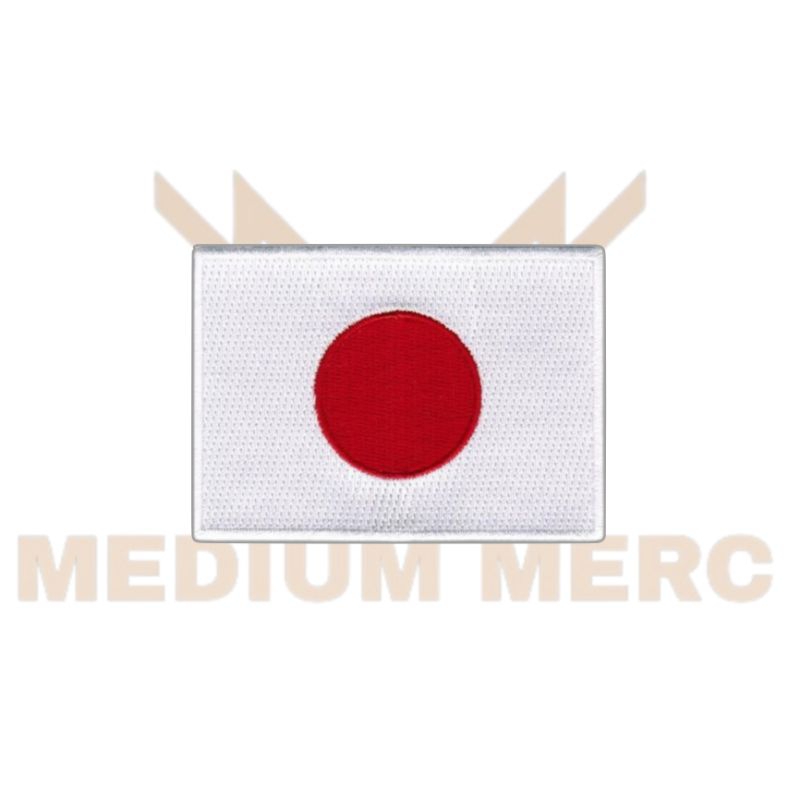 Patch Bordir Jahit Logo Bendera Jepang Japan Flag Iron Patch Aksesoris