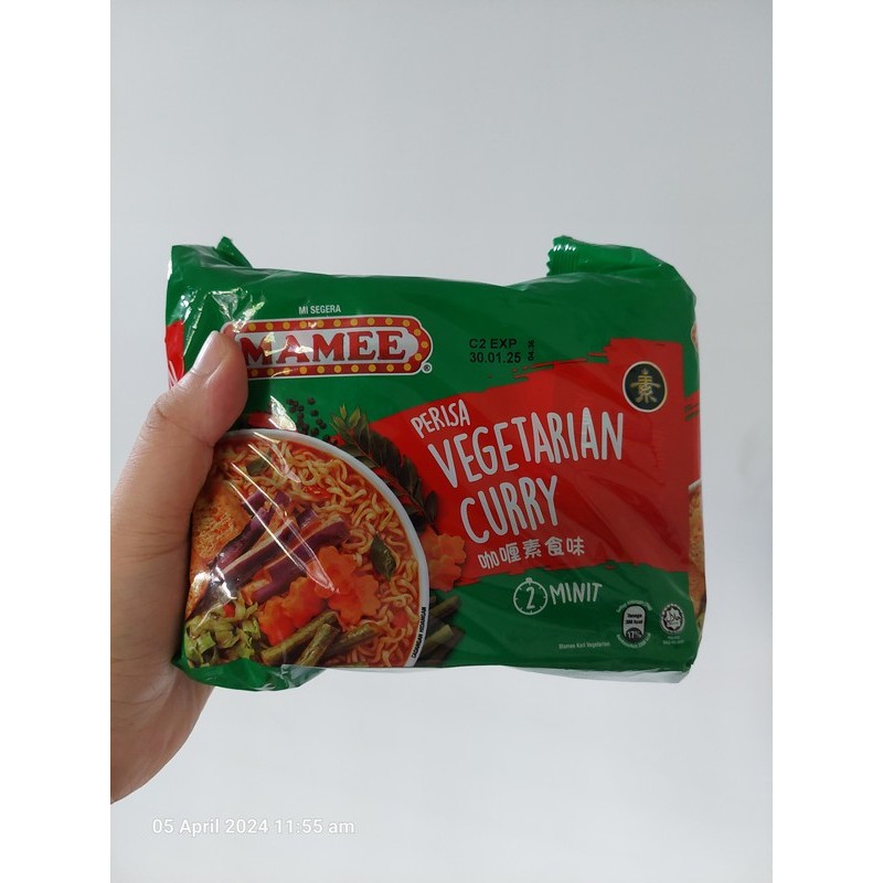 

Mamee Mi Segera Varian Rasa Perisa Vegetarian Curry Mie Vege Kari Halal Makanan Olahan Instan Instant Processed Food Mame Mami Noodles Noodle Cepat Saji Ready New Stock Pekanbaru Riau Indonesia Gratis Free Bebas Ongkir COD Bayar Ditempat Ojek Gosend Grab