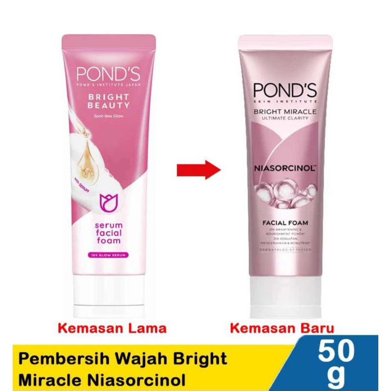 ponds facial foam bright beauty niasorcinol 50 gr