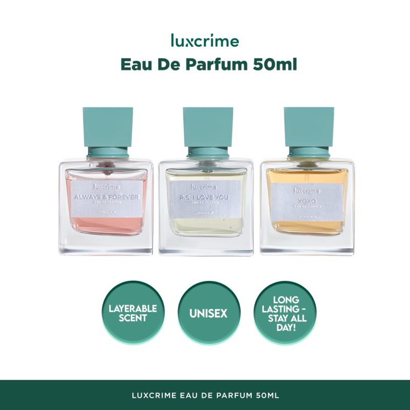 Luxcrime Eau De Parfum / XOXO / Always & Forever / PS. I Love You