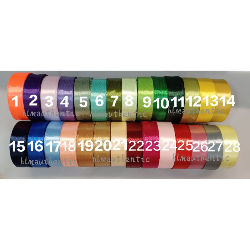 

Pita Satin 2,5cm Per ROLL 25 YARD/ROLL SALEEE HABISKAN STOCKK