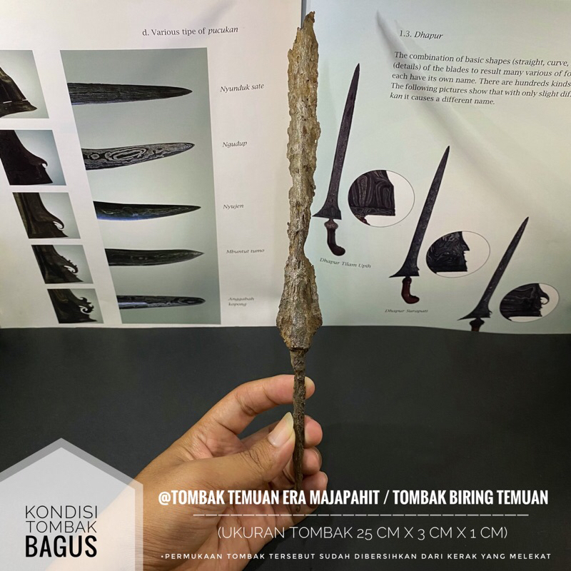 Tombak Kuno Era Majapahit Temuan T7 atau Tombak Biring Temuan