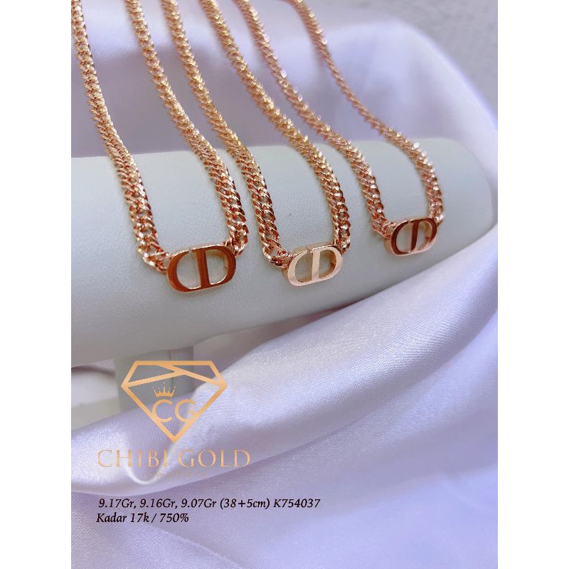 CHIBIGOLD - Kalung emas CD emas 750 kadar 17k - CHIBI gold