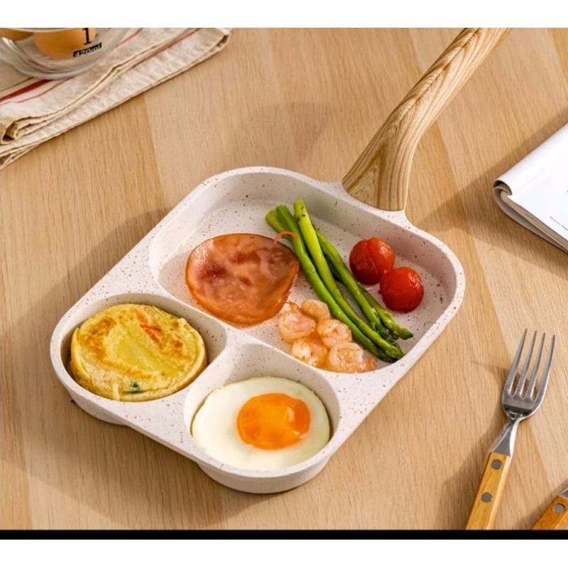 wajan teflon tebal 3in1 wajan panggang kue steak teflon telor