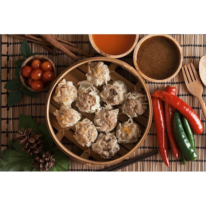 

Dimsum mix (ayam dan udang) isi 25 saus Ori dan blackpepper
