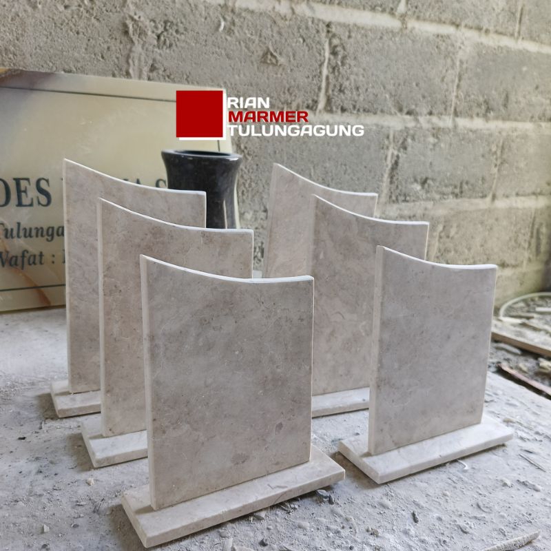 Set Vandel Penghargaan Juara 1,2,3 polos Marmer Putih finishing Doff