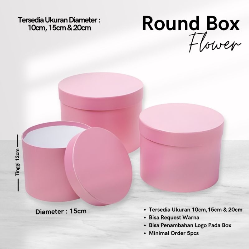 

Round Box /Box Bulat / Box Bunga / Gift Box / Air Ballon Box / Kotak Kado
