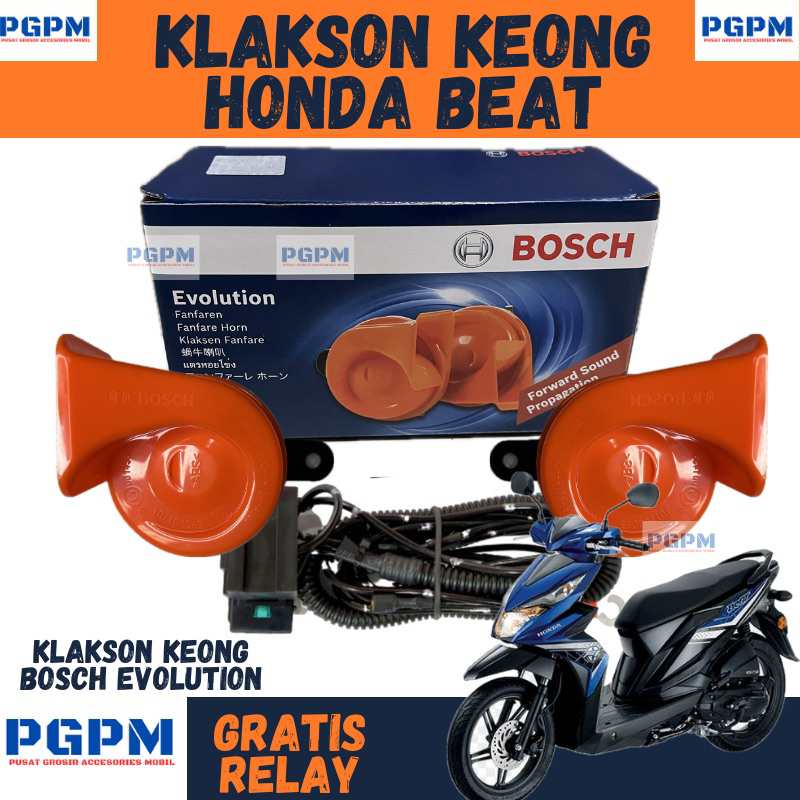 Klakson Motor Honda Beat 12v Bosch Keong Original Berkualitas
