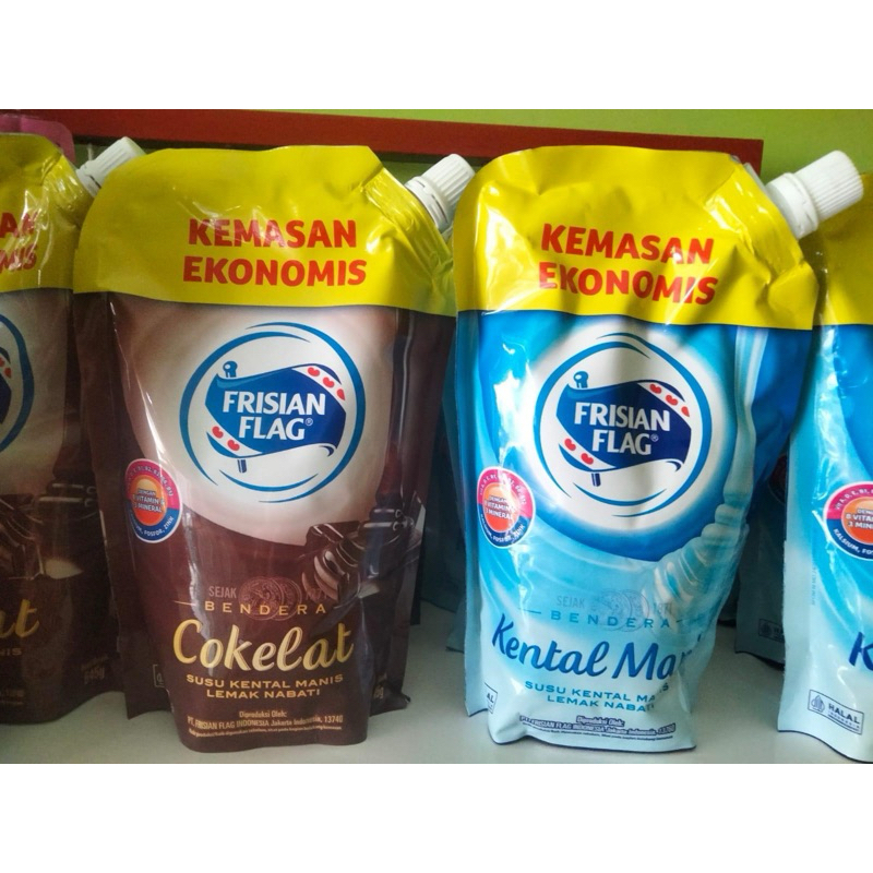 

Susu Kental Manis Frisian Flag Bendera Pouch 545 gr Putih Coklat - Putih