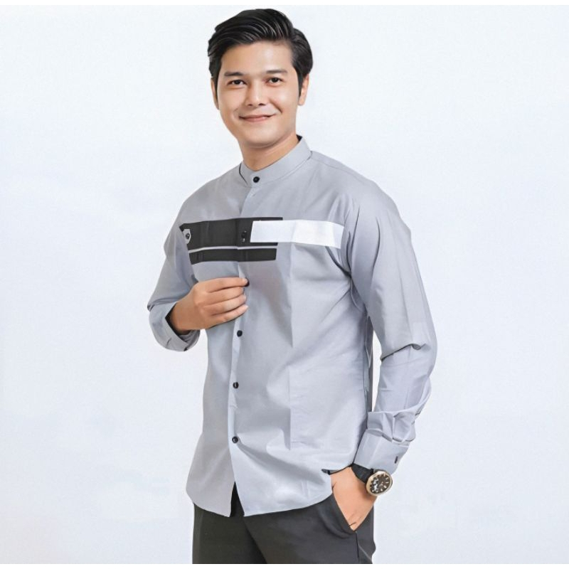 Baju Koko Pria Lengan Panjang Model Terbaru Trend Lebaran 2024 Premium Yordan Hadroh Cowo Cowok Komb
