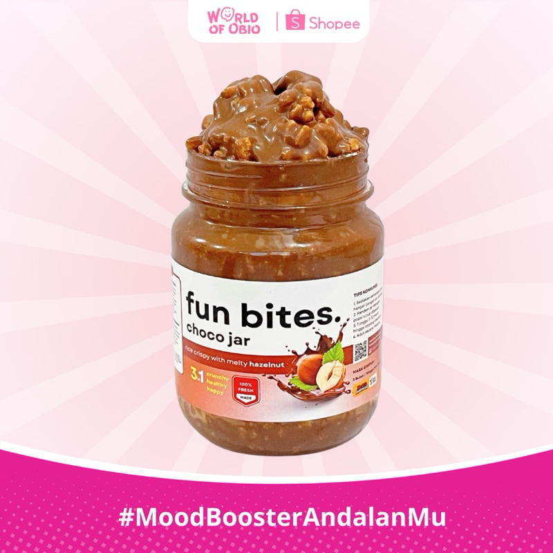 

PAKET FYP BEST SELLER - Fun Bites Choco Jar Rasa Chocolate Hazelnut Tiramisu Matcha