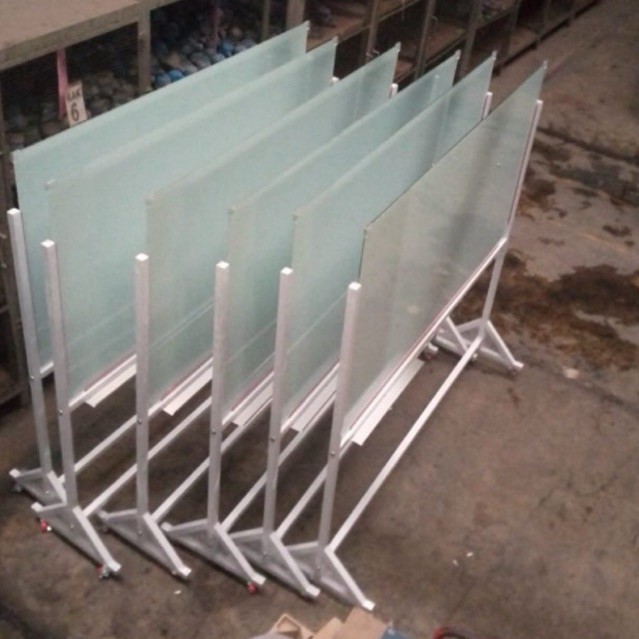 

papan tulis akrilik standing transparan 100 x 200cm