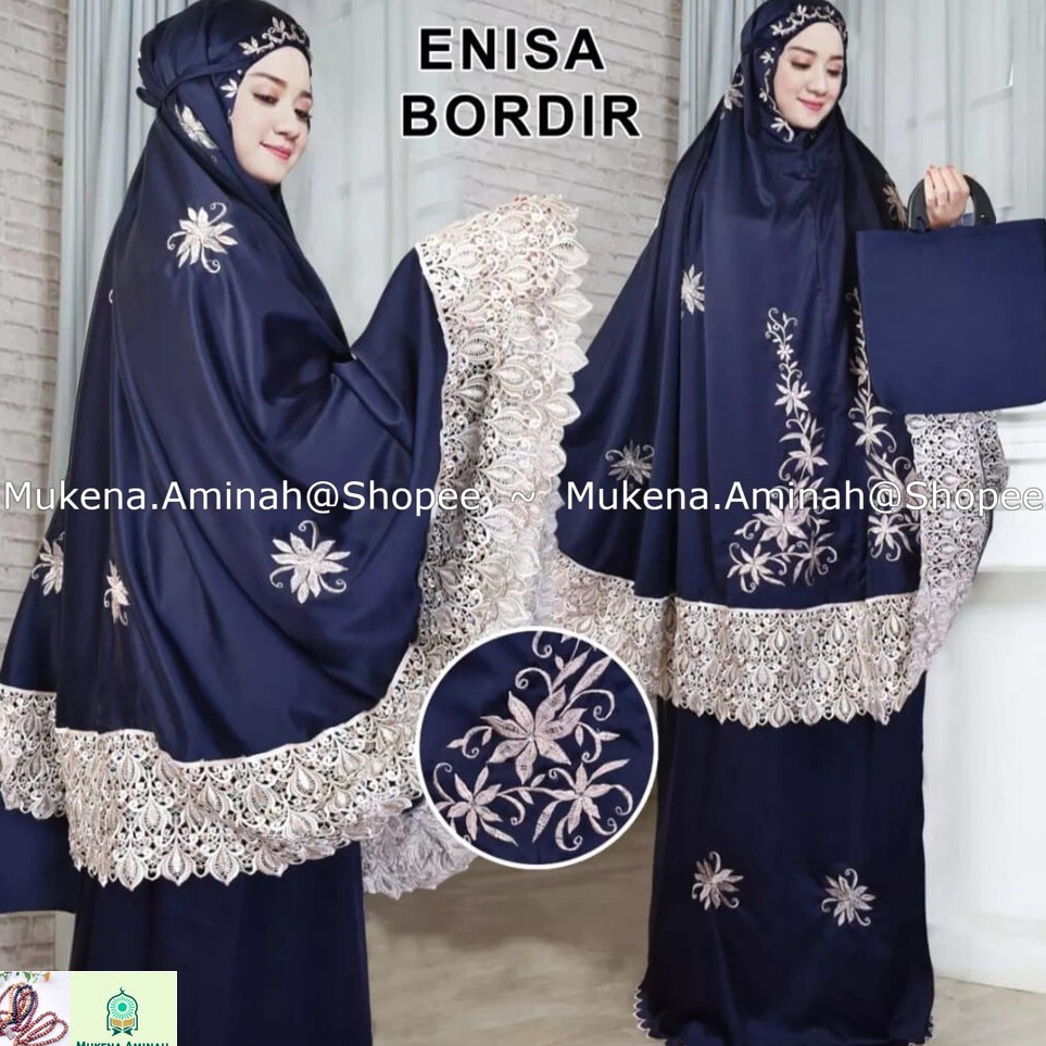 Model Baru  MUKENA DEWASA ENISA LUNA MAYA RENDA BORDIR MEWAH
