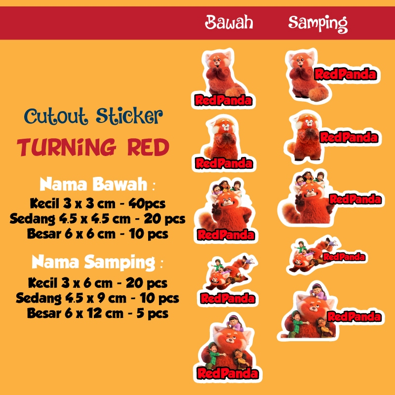 

sticker nama cutout turning red