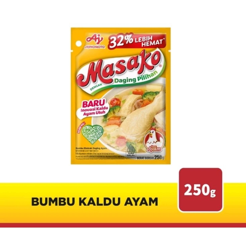 

Masako Bumbu Kaldu Ayam Penyedap Rasa 250gr