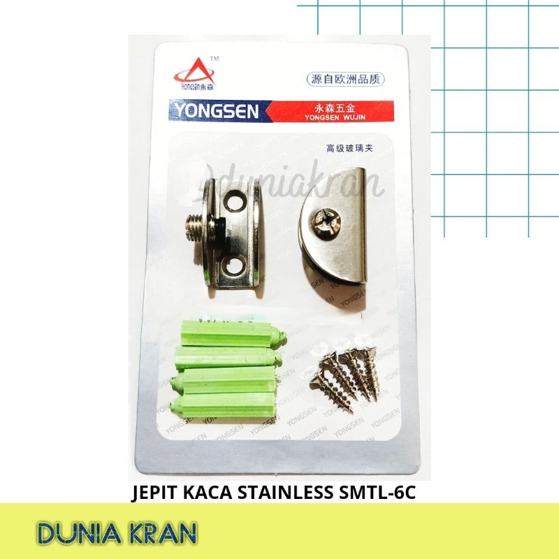 JEPIT KACA STAINLESS PLANGSET KACA STAINLESS 1/2 LINGKARAN