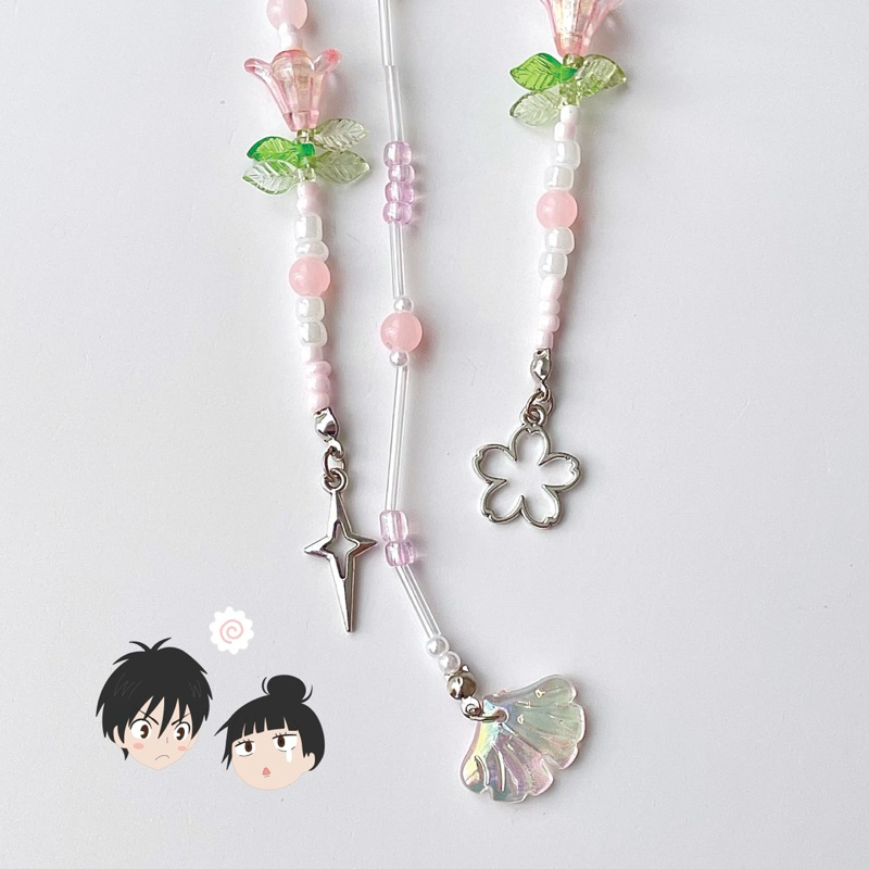 kimi ni todoke keychain / sawako kuronuma / sawako kazehaya / phone strap beads / gantungan hp / bag