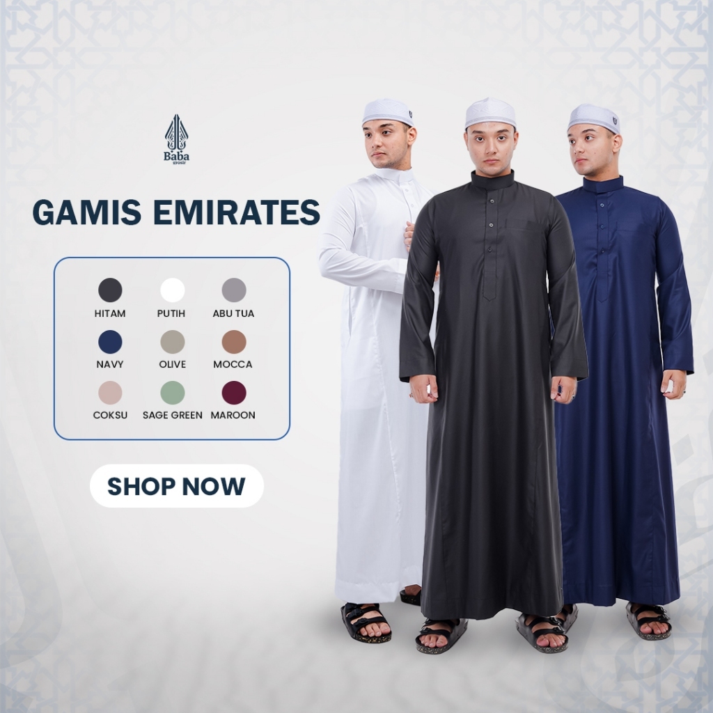 Gamis Pria Emirates Babagaf Bahan Toyobo Fodu