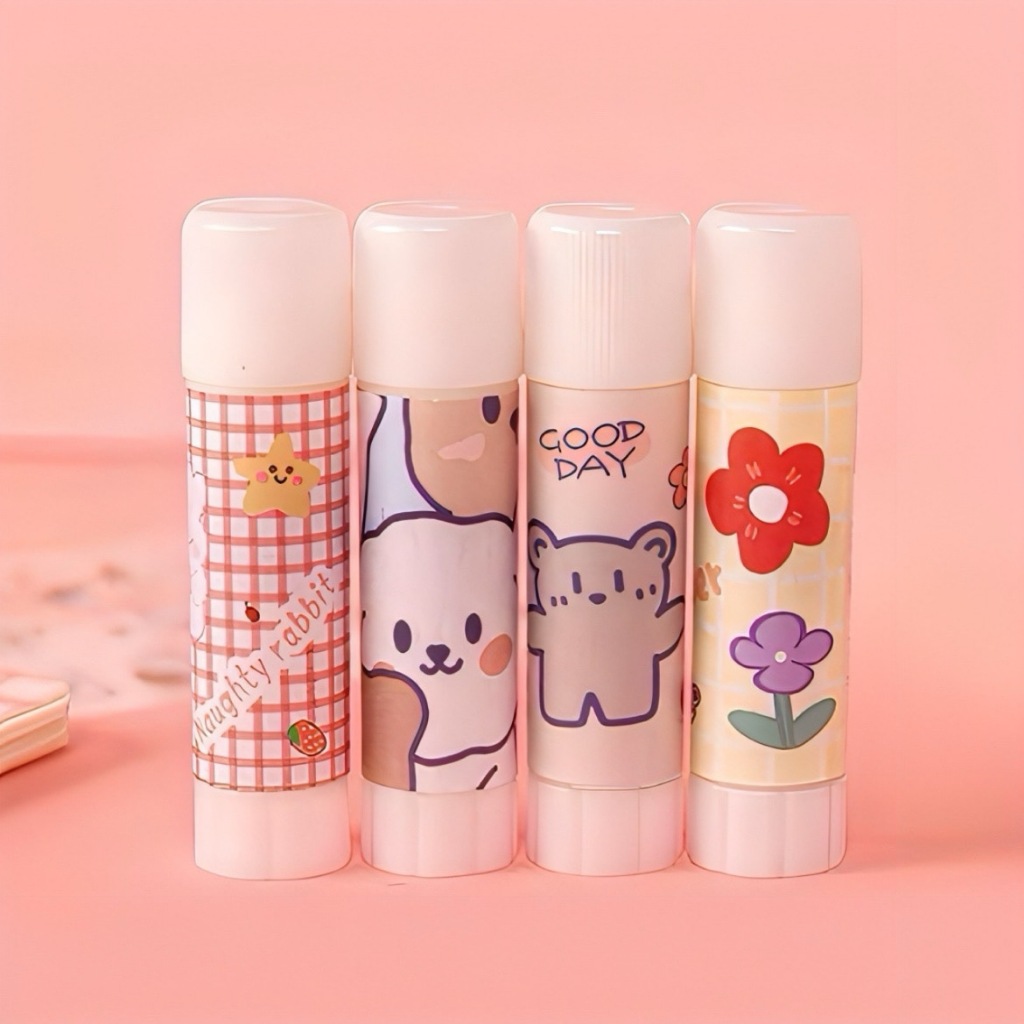 

Lem Perekat Kertas Padat Glue Stick Lem Stik Batang Putar Sekolah Kantor Motif Korea Lucu