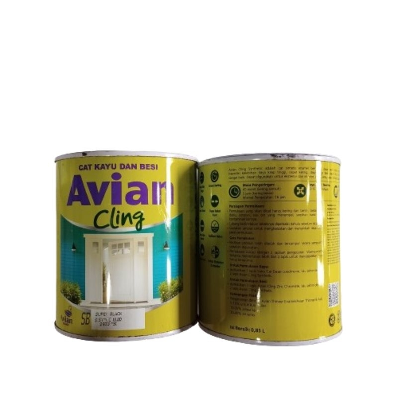 Cat minyak kayu & besi Avian Cling 0.85 L (Hitam Doff, Kilat, Putih kilat)