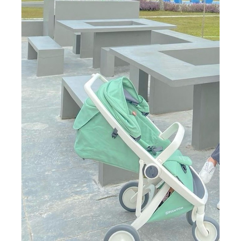 Preloved greentom stroller Mint Frame white (best seller) Preloved stroller bayi