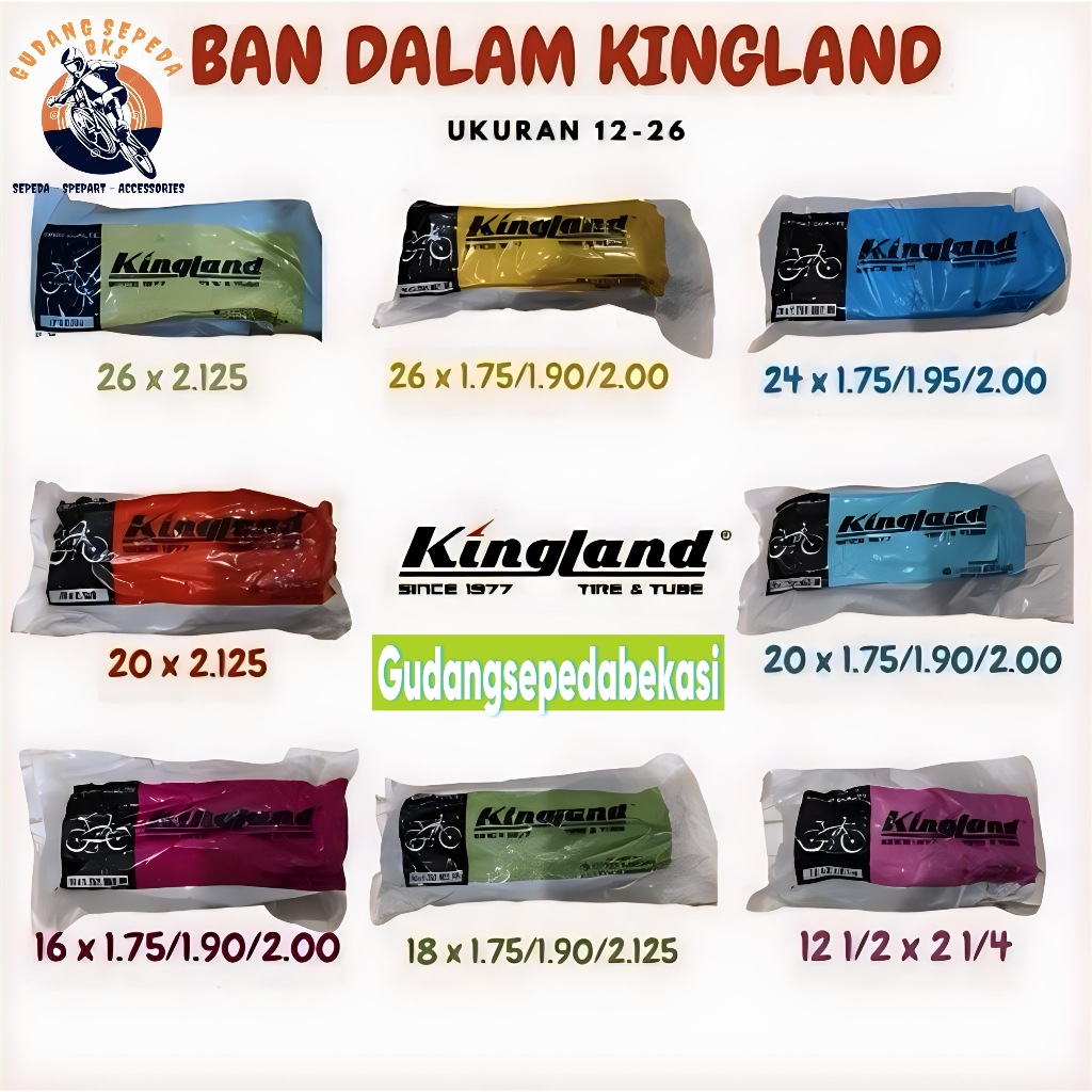 TERLARISSS  BAN DALAM SEPEDA MERK UNITED KINGLAND UKURAN 12-16-18-20-24-26-28 INCH/BAN DALAM MAXXIS 