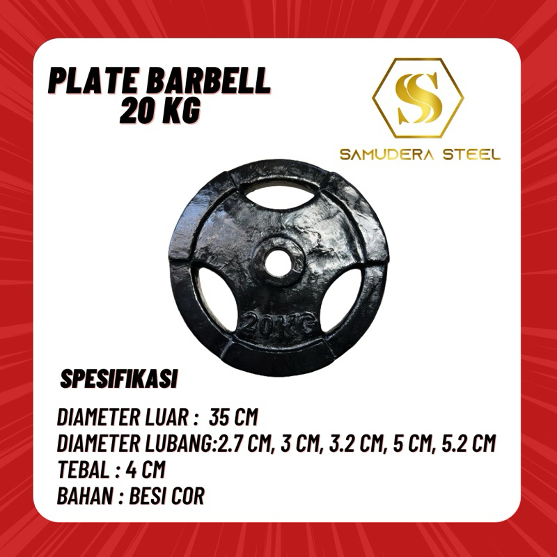 plate barbell besi 20kg