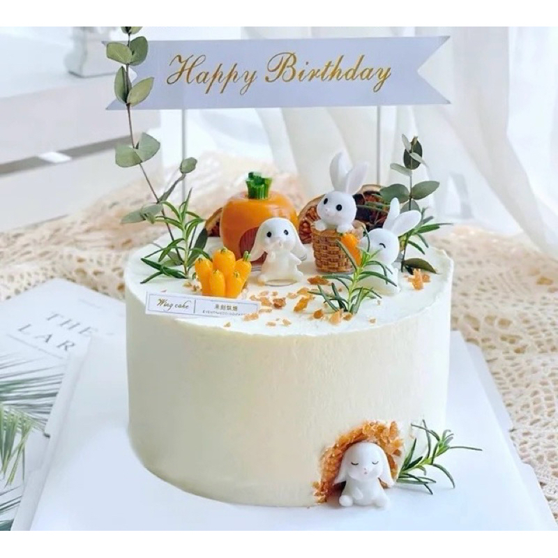 TOPPER KUE KELINCI BUNNY/  HIASAN KUE/ PAJANGAN KELINCI / TOPPER KELINCI TOPPER BUNNY RABBIT/ RESIN 