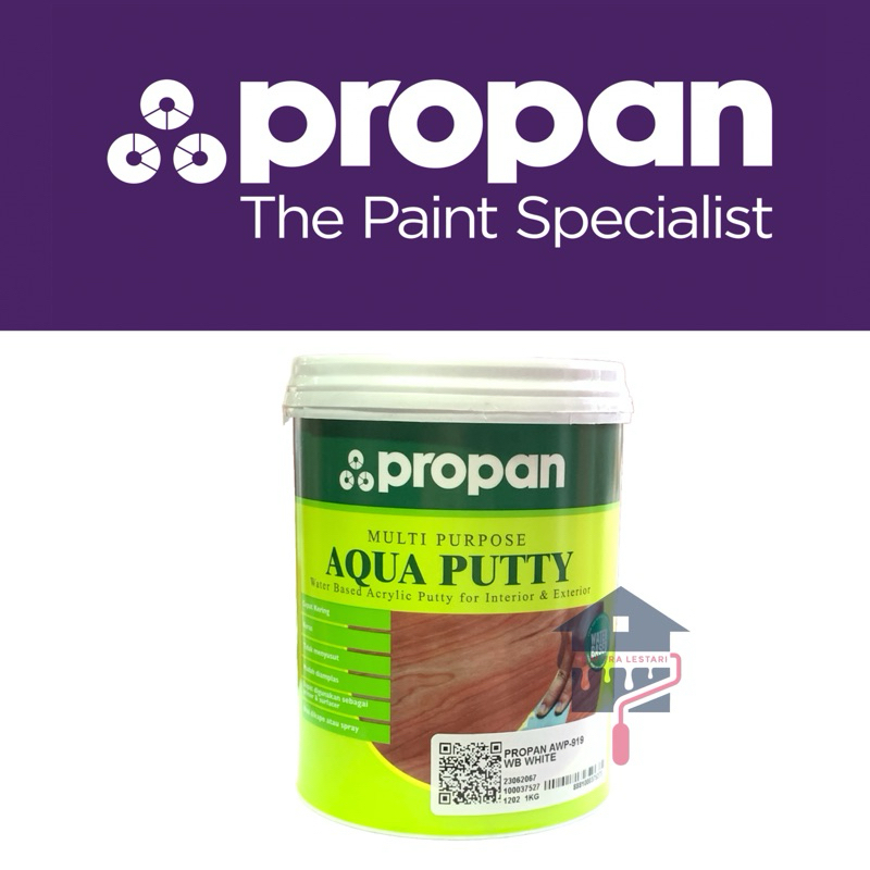 PROPAN WOOD FILLER WATERBASED PUTIH 1kg | PROPAN DEMPUL KAYU WATERBASE AQUA PUTTY