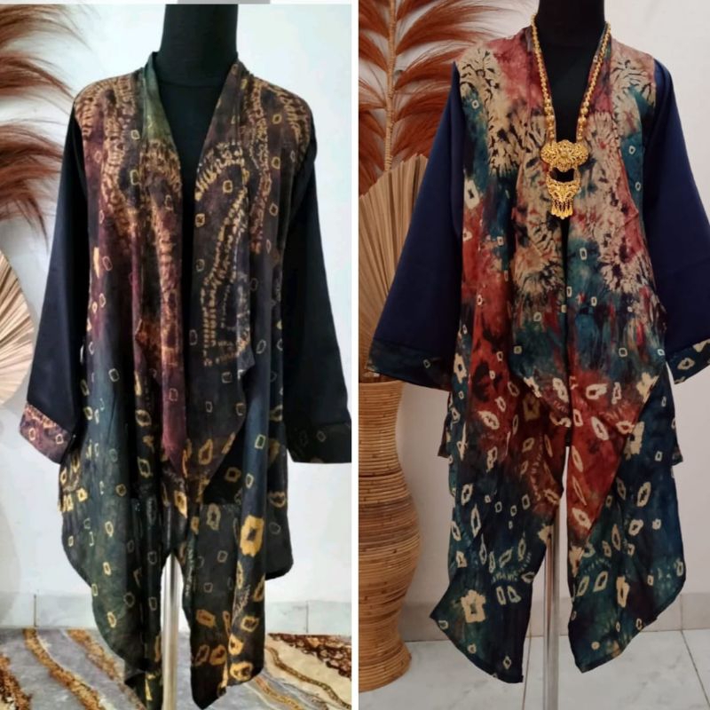 Outer Jumputan Palembang Atasan Cardigan Wanita Kondangan Kekinian