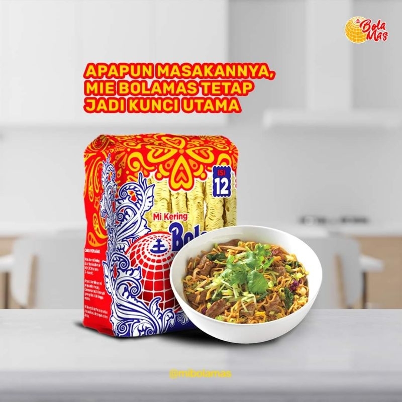 

Mie Kering Bola Mas isi 12 Keping (600gr) Halal