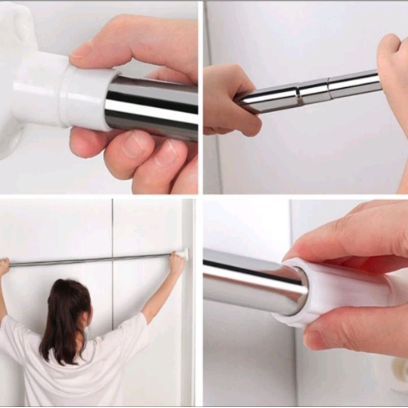 TIANG FLEKSIBEL GORDEN PINTU/TIANG KAMAR MANDI/BATANG GORDEN/TIANG FLEXIBEL GORDEN/TIRAI/HORDENG