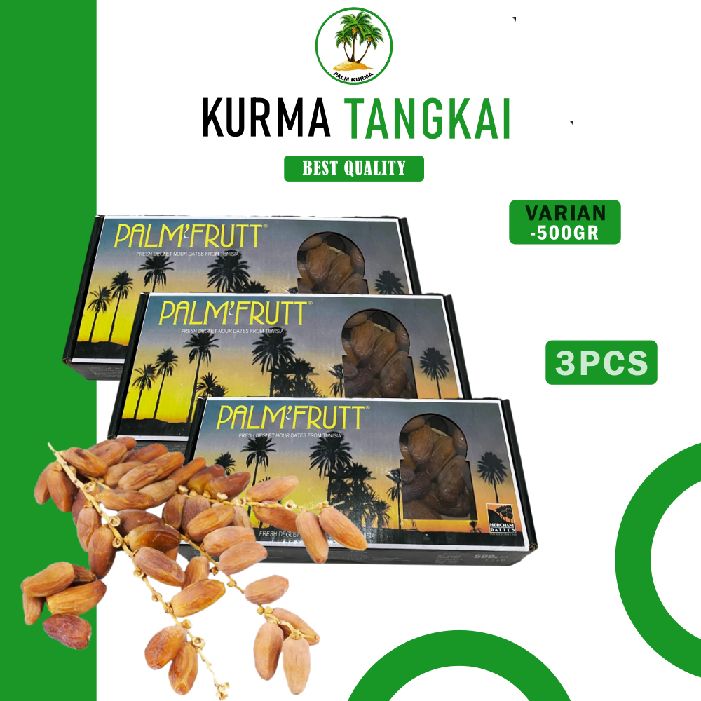 

Kurma Tunisia tangkai Palm frutt 500gr/Kurma Tangkai/Palm frutt [3PCS]