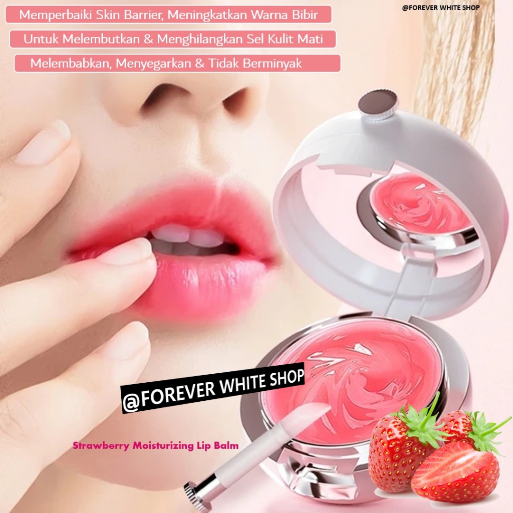 Termurah - Strawberry SPF Lip Balm Pemerah Bibir Hitam Ampuh / Lipbalm SPF Liptint Waterproof Lipglo