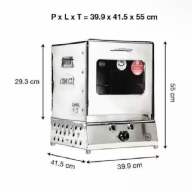 OVEN GAS PORTABLE HOCK STAINLESS STEEL