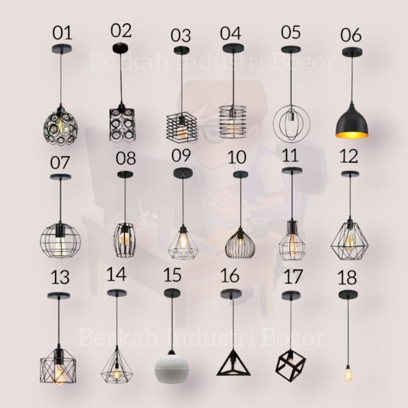Lampu Hias Lampu Gantung Minimalis industrial Dekorasi Rumah Cafe Modern