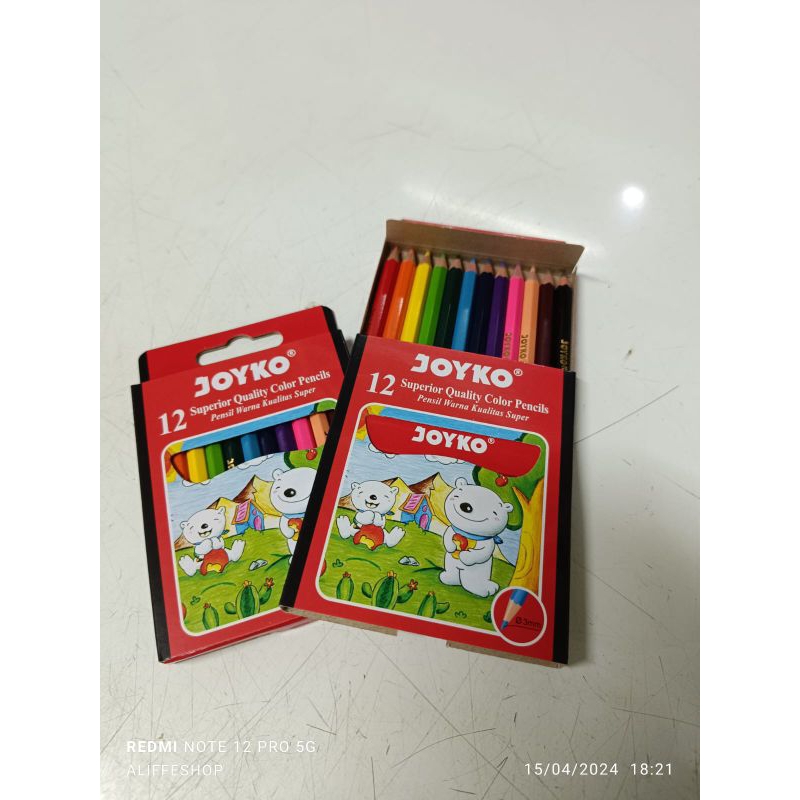 

pensil warna joyko pendek set isi 12 (ISI 12 PENDEK)