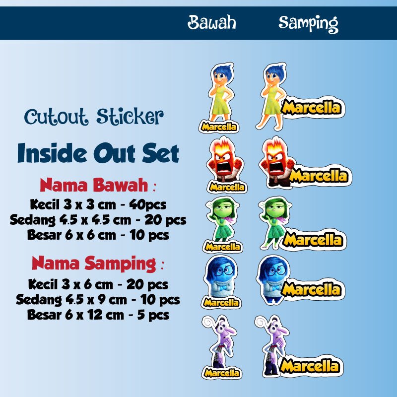 

sticker nama cutout inside out